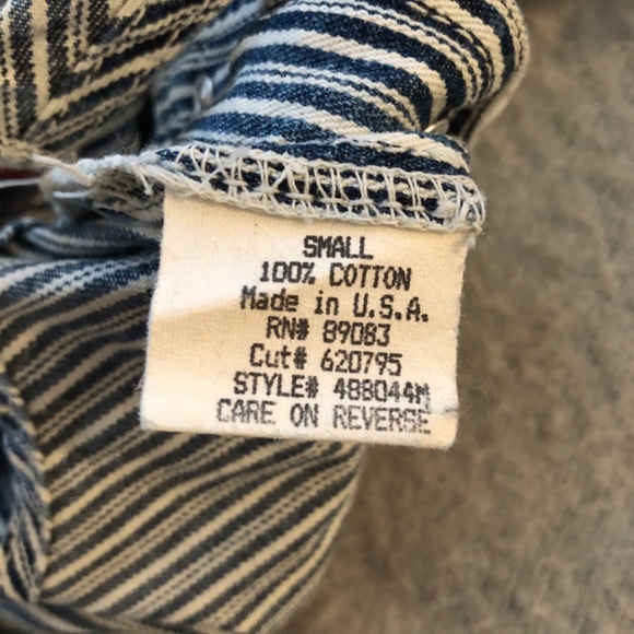 NWOT - Navy & White Stripe Denim Short-Alls - Picture 16 of 16